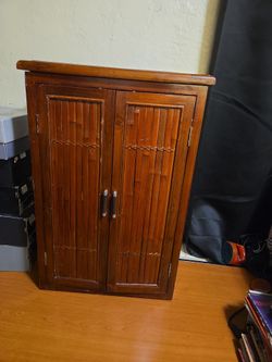 Vintage Wooden Double-Door Storage Cabinet