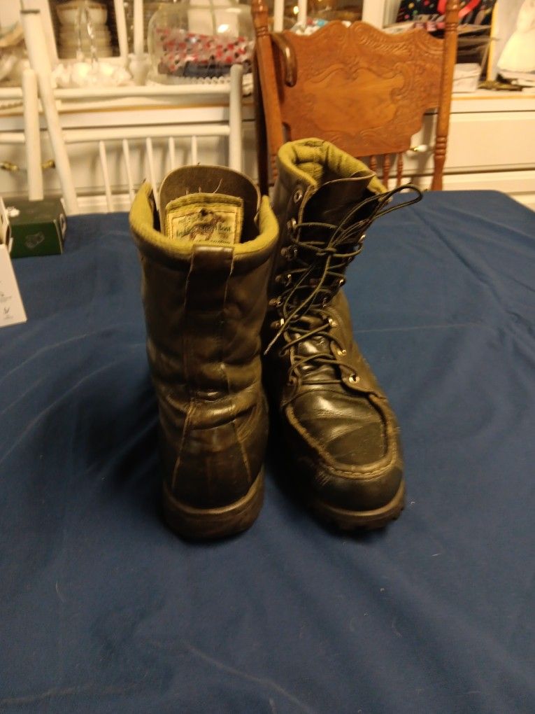 Red wing ten and a half vintage boots green