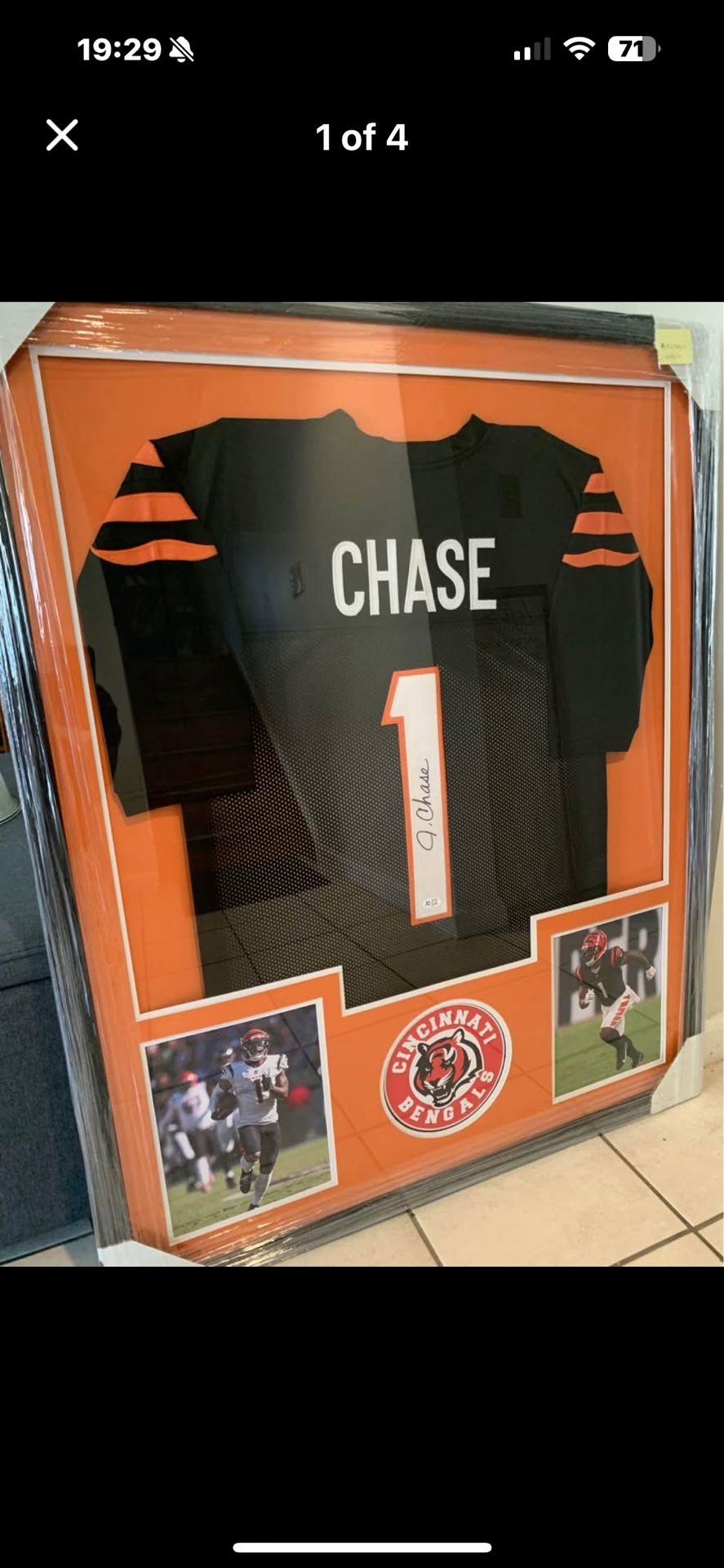 Ja'marr Chase Signed Framed Jersey