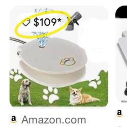 Outdoor Dog Water Fountain - Step-on Water Fountain & Outdoor Pet Toy for Dogs，Activated Sprinkler Interactive Paw Pedal Valve for Drinking Fresh Wate
