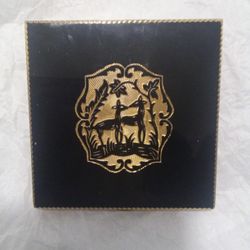 ANTIQUE ART NUEVUE MARKED ENAMEL MADE IN PARIS FRANCE WONANS  COMPACT