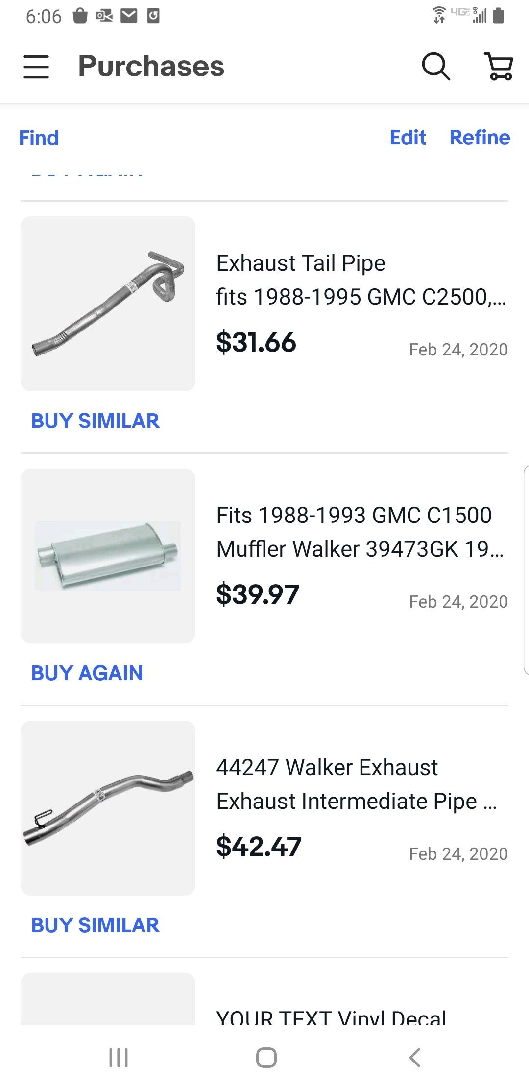 Miss chevy,GMC pickup exhaust parts NEW