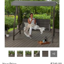 Agio McKinnon Woven Patio Swing $500