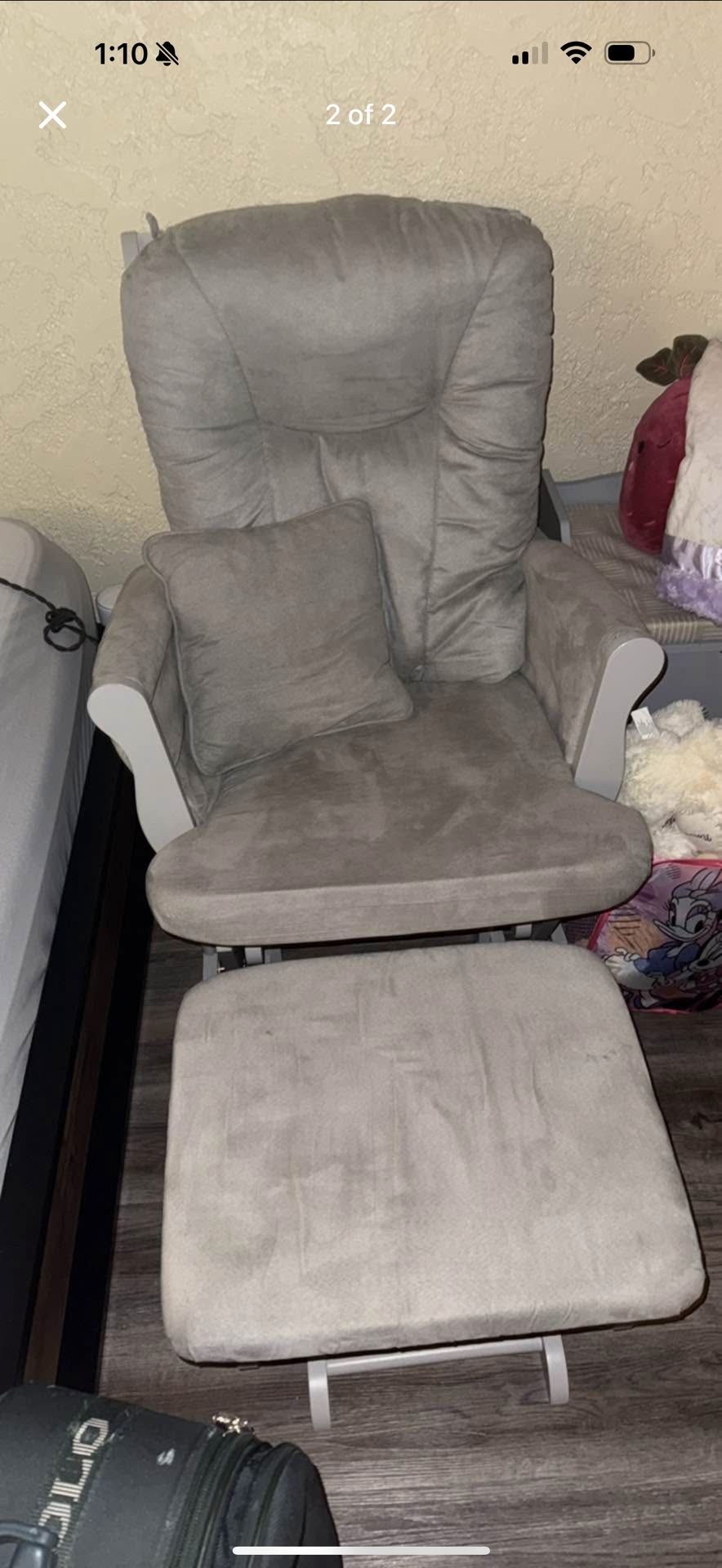 Grey Glider Rocking Chair