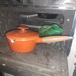 Vintage COPCO 'Ombre Orange' Cast Iron Pot - Michael Lax Design - Made in Denmark