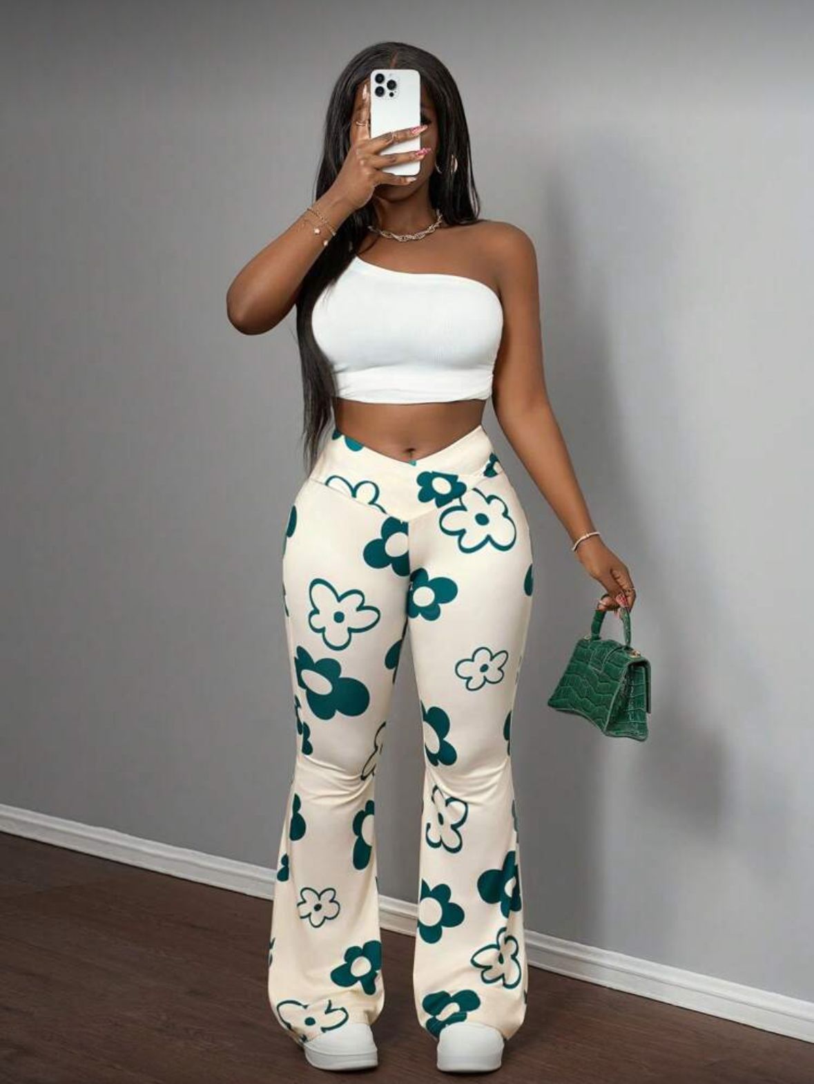 Women floral print pants