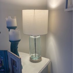 Glass Teal Tinted Lamp/ Bluetooth lightbulb