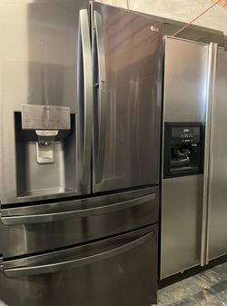 LG 4-Door Black Stainless Fridge
