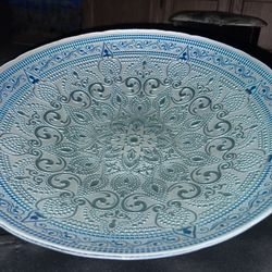 Decorative Glass Platter 