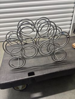 Chrome Metal Spiral Wine Rack