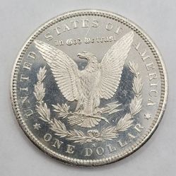 1880-S $1 Morgan Silver Dollar Mint-State Regular Obv, Liquid DMPL Rev Amazing!
