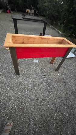 Wooden exterior planter