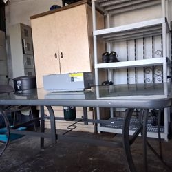 Mesa De Cristal Con Antorcha 