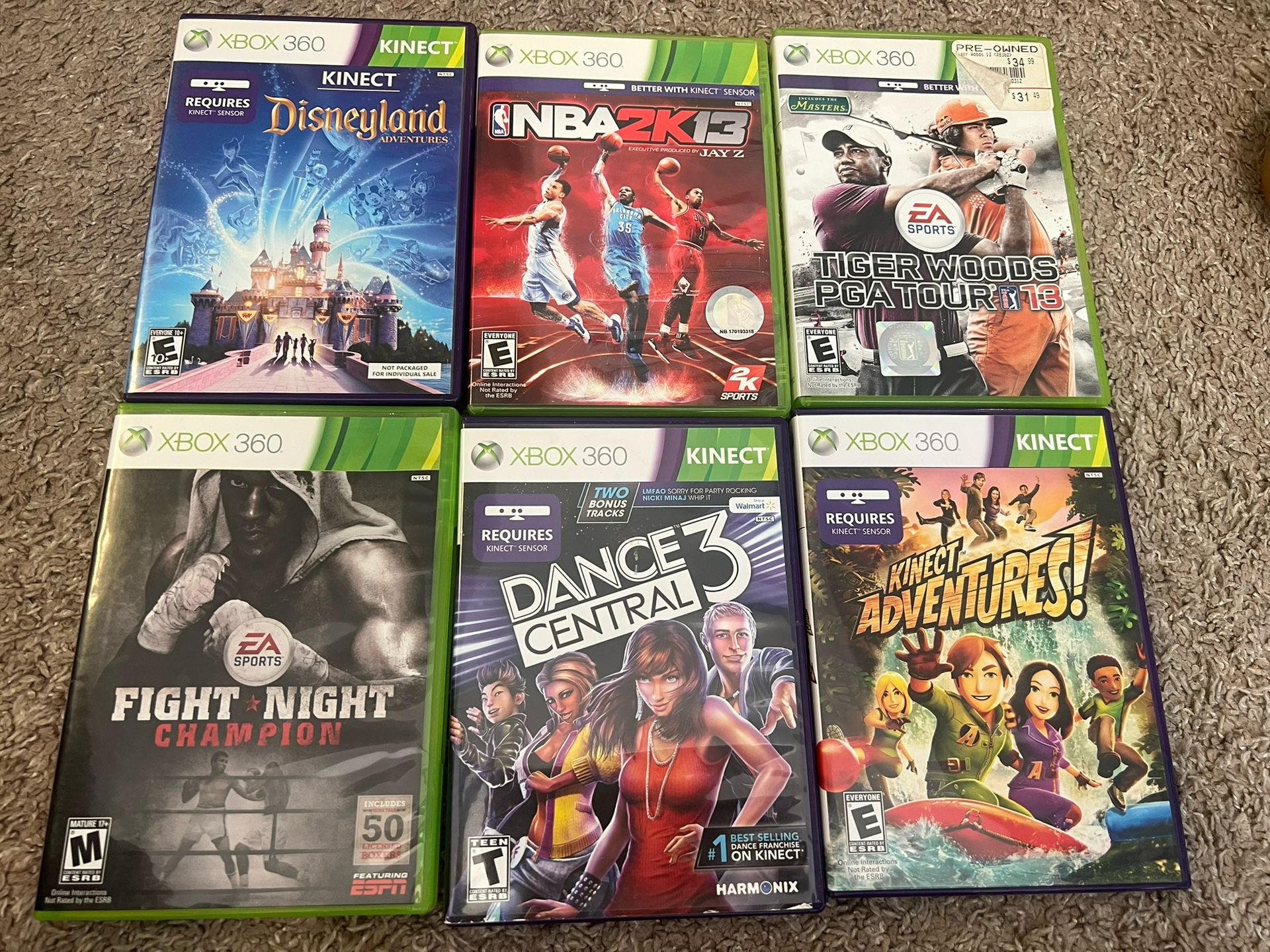 XBOX 360/360 Kinect Games