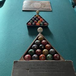 Ej Riley Limited Antique Pool Table 1922