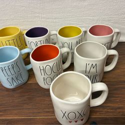 Lot of 8 Rae Dunn Mugs