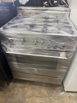 30” Bertazzony slide in gas range stainless steel four burners