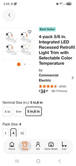 feit electric 5-6 ceiling 1715920 4 pack ) ( luces para cielo de 5 a 6 pulgadas paquete de 4 eit electric 5-6 ceiling 1715920 4 pack ) ( luces p