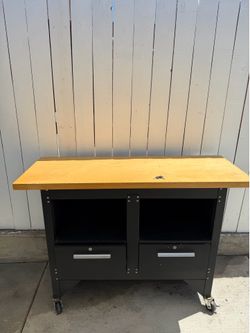 Metal tool cabinet with two doors