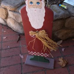 Large Wood Santa Claus