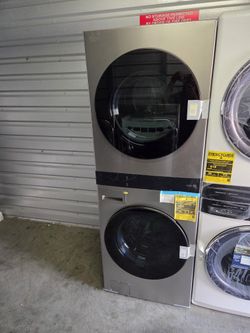 LG Studio Stackable Washer And Gas Dryer 