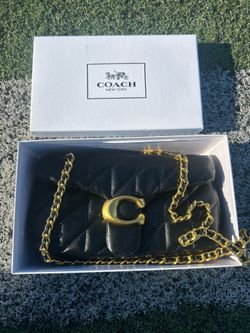 Coach black quilted bag