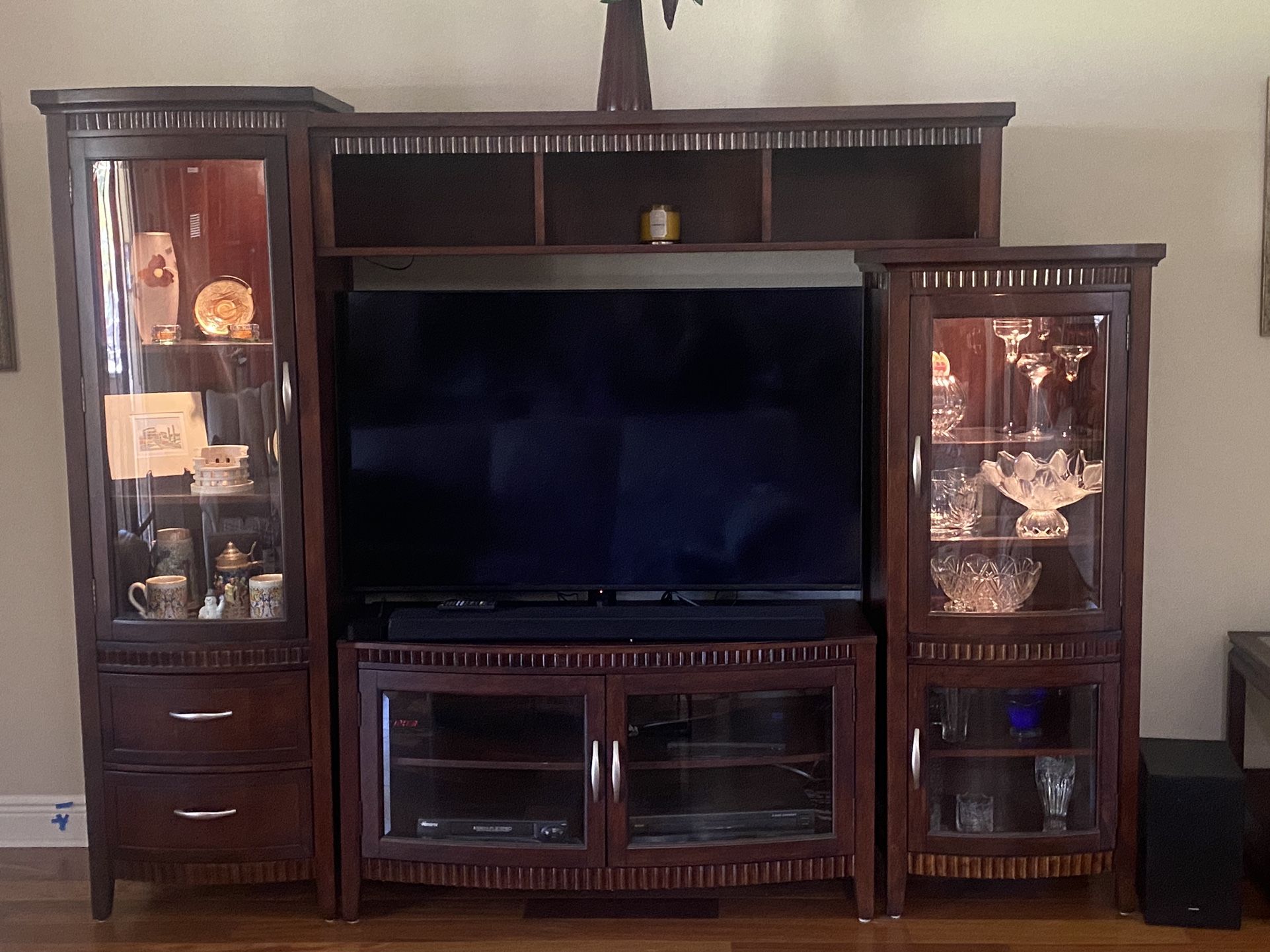 Beautiful Lighted Entertainment Console