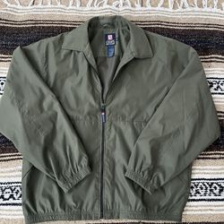Men’s M 1997 CHAPS by Ralph Lauren Olive Green Light Weight Bomber Jacket