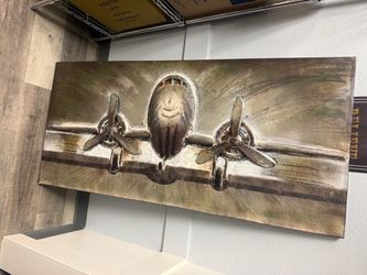 Wood/ Metal Airplane Wall Decor