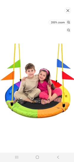 40" Saucer Swing 750Lb Capacity, Waterproof Oxford Tree Swing for Kids Gift, Indoor and Outdoor Use r in Backyard or Playground