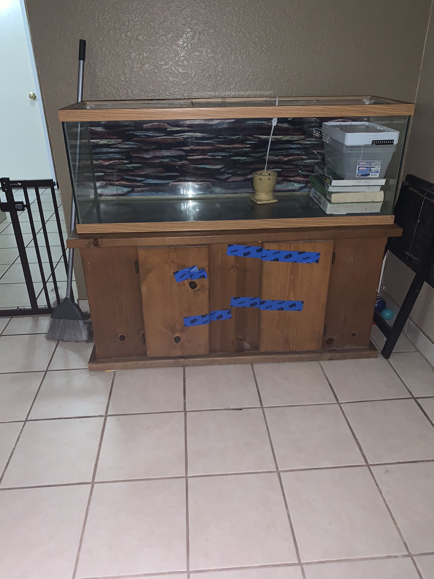 65 gallon fish tank and stand
