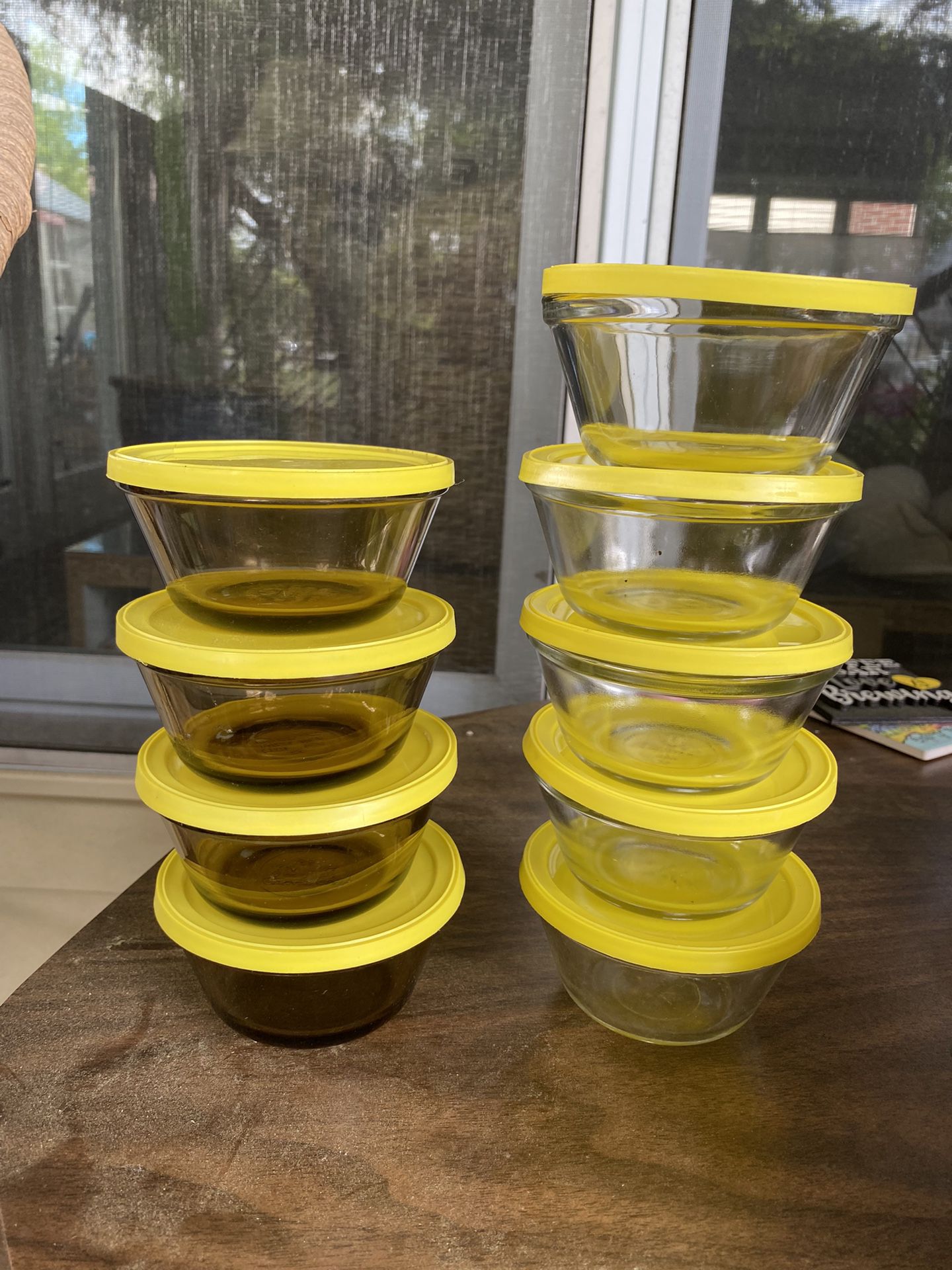 6 Oz - 9 Glass Bowls With Lids - All For $20