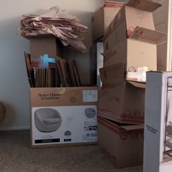 Moving Boxes W/ Packing Paper