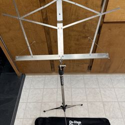 On Stage Stands Adjustable Music Stand With Carrying Case