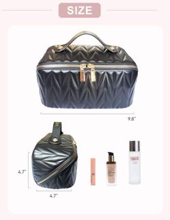 Brand New VIDIBESTY Travel Makeup Bag for Women, Large Capacity Cosmetic Bags for Girls, Compact Pouch Make up Organizer, Waterproof Toiletry Bag with