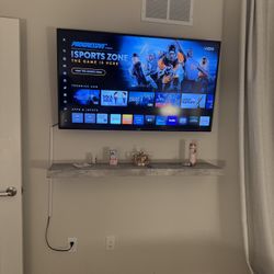 46 in Vizio TV and shelf (marble taped) (PICK UP ONLY OCT 7-9 or 13-16th )