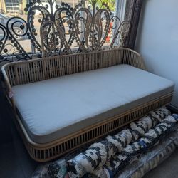 Handcrafted Rattan Daybed