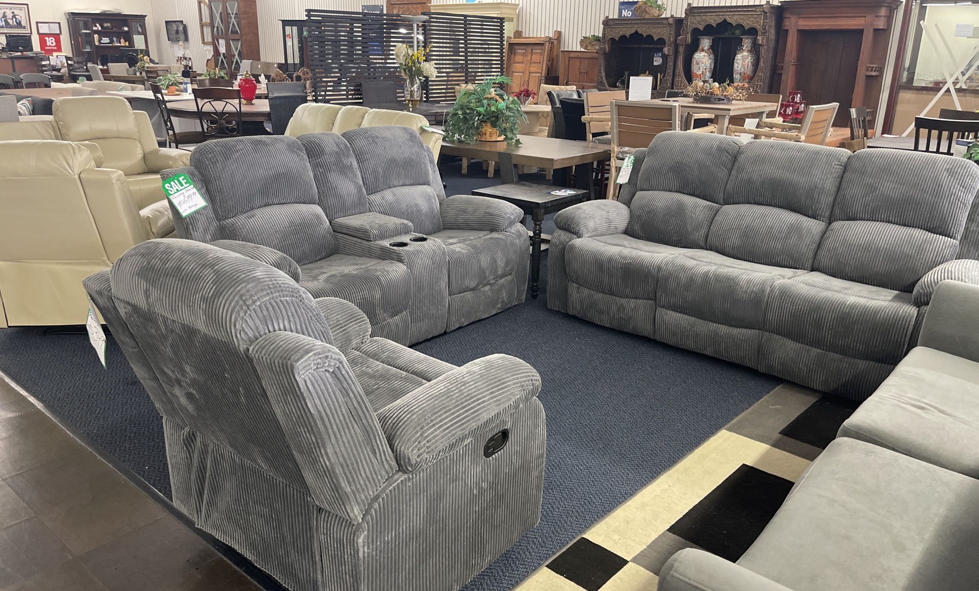 3pieces Sofa, Love Seat And Chair Recliner Living Room Set