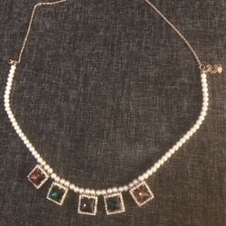Fashion necklace pearl crystal