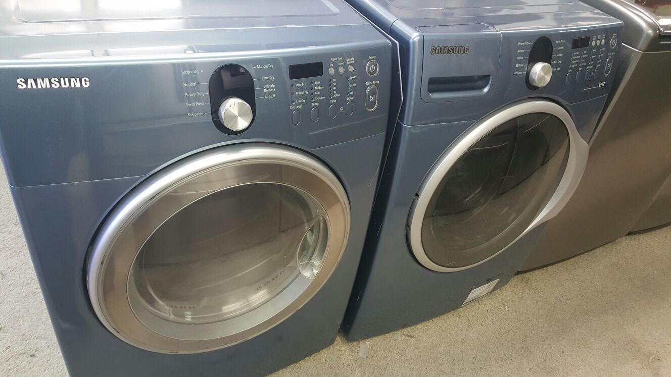 Samsung Light Blue Front Load Washer & Dryer Set