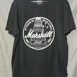 Marshall Black T-Shirt"20 Years of Rock & Roll" 1962 to 1982 Size XL