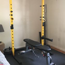 Weight Bench Power Rack Barbells And Accessories 