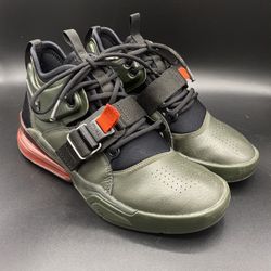 Nike Kids Air Force 270 GS AJ8208-300 Black Red Athletic Shoes Low Top Size 5Y