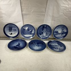 LOT of Royal Copenhagen Christmas Plates 1 1 1 1976 SEE PICS READ DESCRIPT  You can buy all seven plates from this listing alt