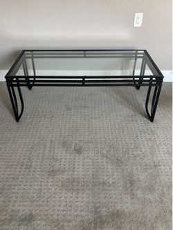 Glass coffee table