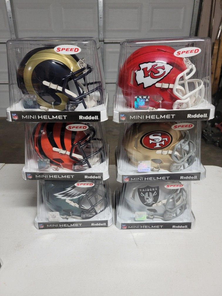 Mini NFL helmets