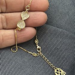 14k gold plated bracelet sizable