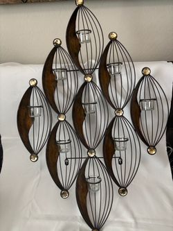 Metal Wall Sconce Votive Candle Holder