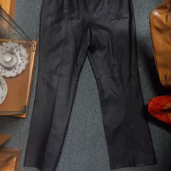 Ladies Leather Pants, Size 18W