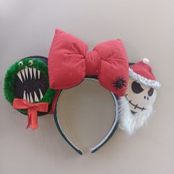 Nightmare Before Christmas jack skellington Minnie Mouse Ears Halloween 